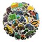 Wrapables Waterproof Vinyl Stickers for Water Bottles, Laptop, Phones, Skateboards, Decals for Teens, 100pcs, Trucks